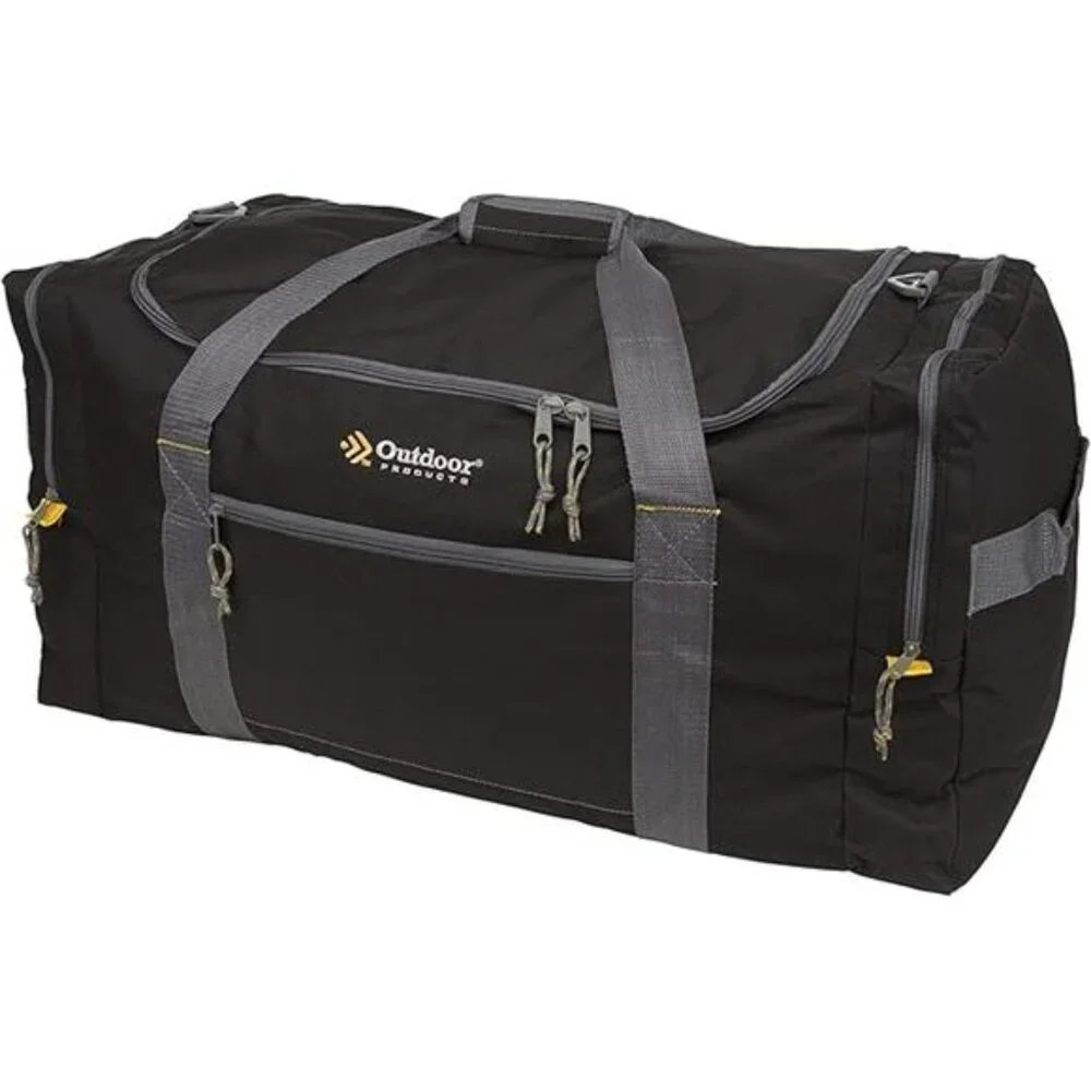Large Outdoor Duffel Bag Travel Sports Gym Camping Gear Black Multipurpose Bag